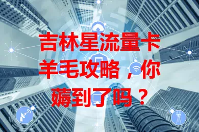 吉林星流量卡羊毛攻略，你薅到了吗？