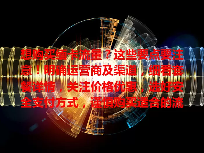 想购买缅卡流量？这些要点要注意！明确运营商及渠道，细看套餐详情，关注价格优惠，选好安全支付方式，谨慎购买适合的流量，满足特定场景需求
