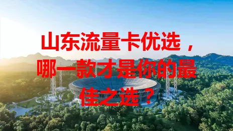 山东流量卡优选，哪一款才是你的最佳之选？