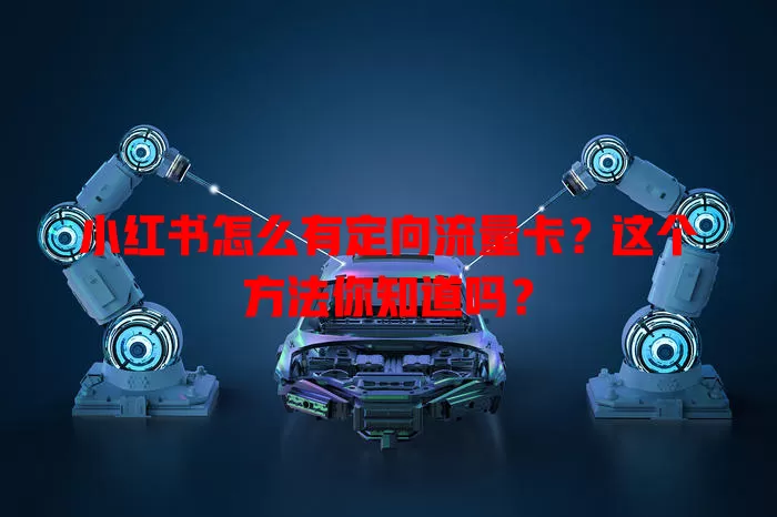 小红书怎么有定向流量卡？这个方法你知道吗？