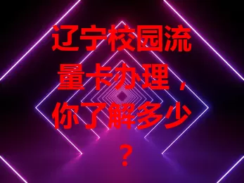 辽宁校园流量卡办理，你了解多少？