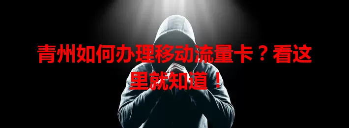青州如何办理移动流量卡？看这里就知道！