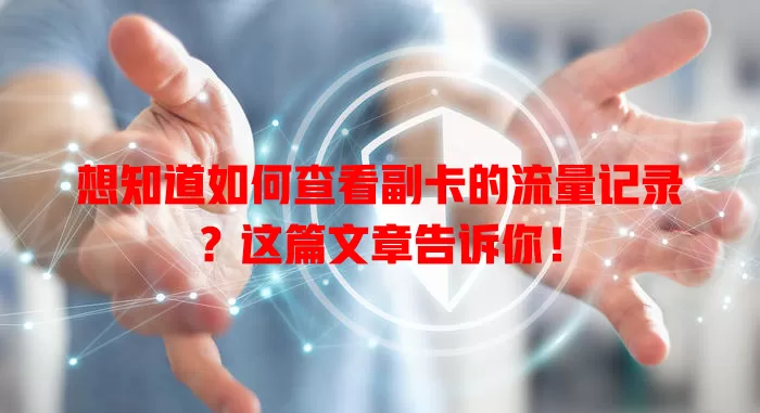 想知道如何查看副卡的流量记录？这篇文章告诉你！
