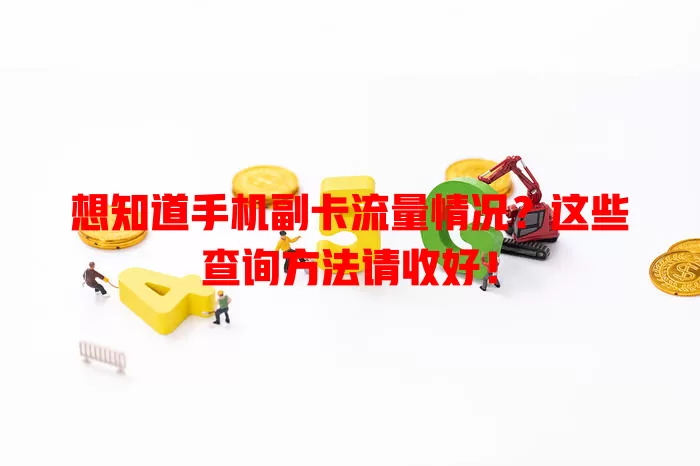 想知道手机副卡流量情况？这些查询方法请收好！