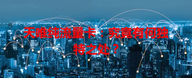 天唯纯流量卡：究竟有何独特之处？