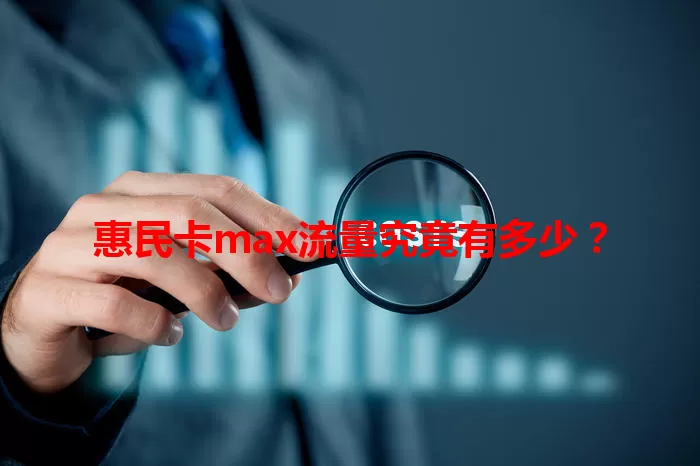 惠民卡max流量究竟有多少？