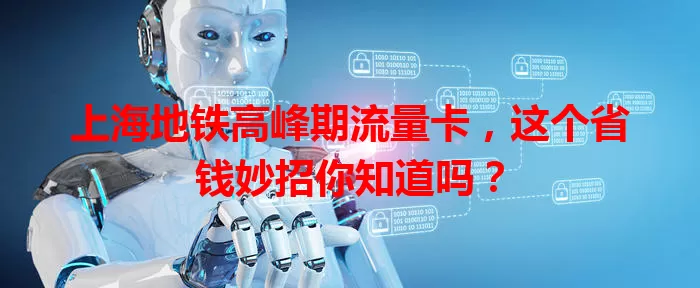 上海地铁高峰期流量卡，这个省钱妙招你知道吗？