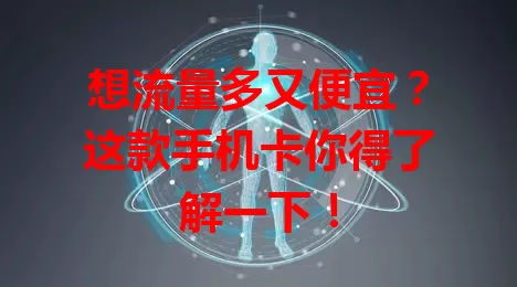 想流量多又便宜？这款手机卡你得了解一下！