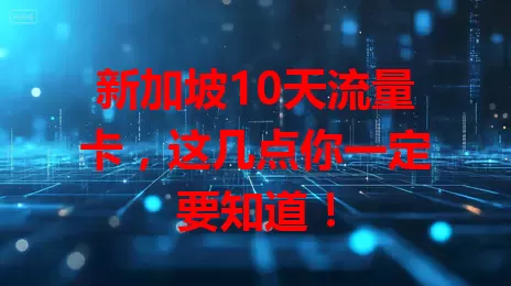 新加坡10天流量卡，这几点你一定要知道！