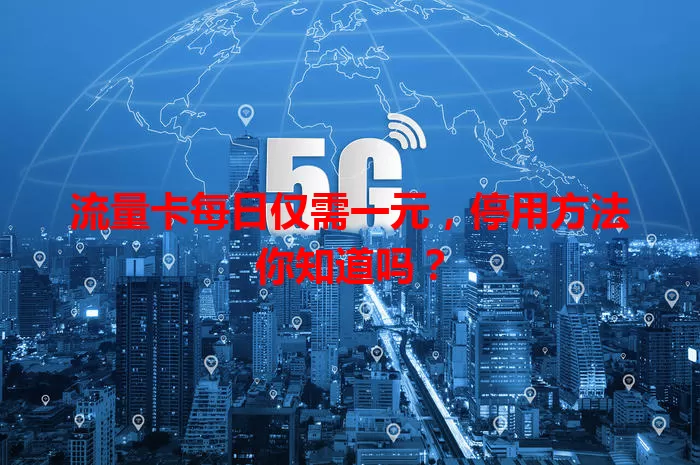 流量卡每日仅需一元，停用方法你知道吗？
