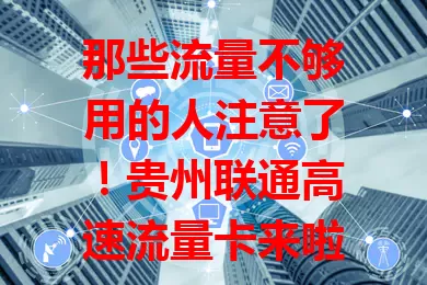 那些流量不够用的人注意了！贵州联通高速流量卡来啦