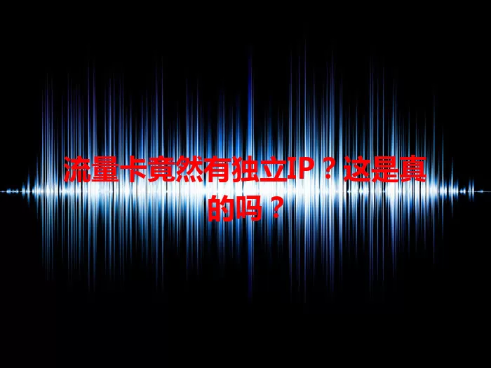 流量卡竟然有独立IP？这是真的吗？