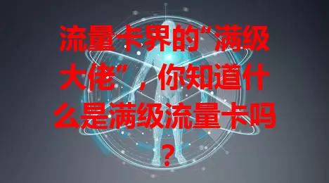 流量卡界的“满级大佬”，你知道什么是满级流量卡吗？