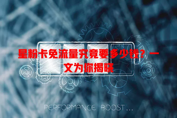 星粉卡免流量究竟要多少钱？一文为你揭晓