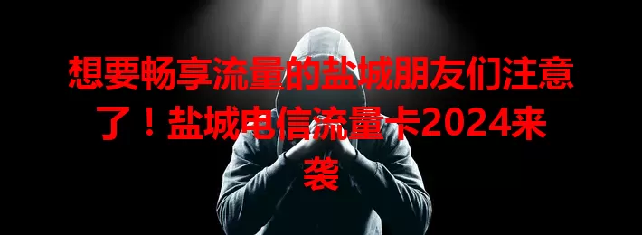 想要畅享流量的盐城朋友们注意了！盐城电信流量卡2024来袭