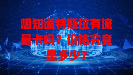 想知道特斯拉有流量卡吗？价格究竟是多少？