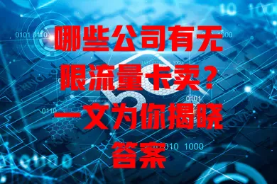 哪些公司有无限流量卡卖？一文为你揭晓答案