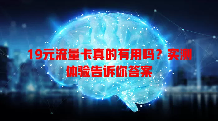 19元流量卡真的有用吗？实测体验告诉你答案