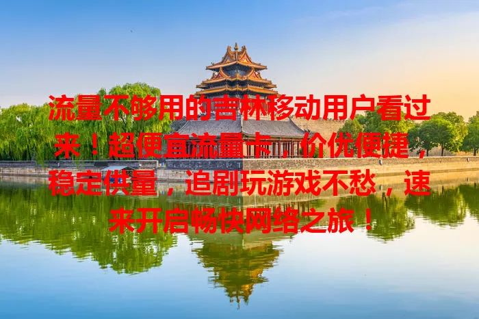 流量不够用的吉林移动用户看过来！超便宜流量卡，价优便捷，稳定供量，追剧玩游戏不愁，速来开启畅快网络之旅！