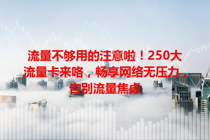 流量不够用的注意啦！250大流量卡来咯，畅享网络无压力，告别流量焦虑