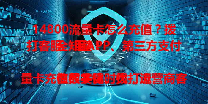 14800流量卡怎么充值？拨打客服、用APP、第三方支付全知道！

在数字化时代，流量卡充值很关键。拨打运营商客服电话，按指引操作；利用手机营业厅APP，输入卡号轻松充；第三方支付平台也支持。充值时信息要准，金额与套餐匹配，遇问题找客服，掌握方法畅享便捷！
