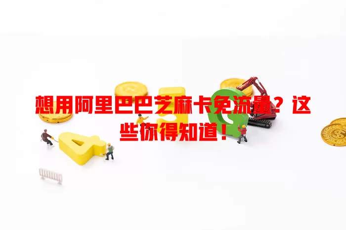 想用阿里巴巴芝麻卡免流量？这些你得知道！