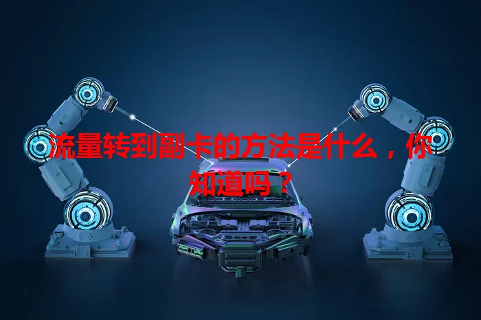 流量转到副卡的方法是什么，你知道吗？