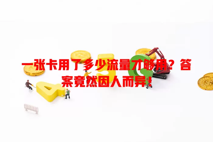 一张卡用了多少流量才够用？答案竟然因人而异！