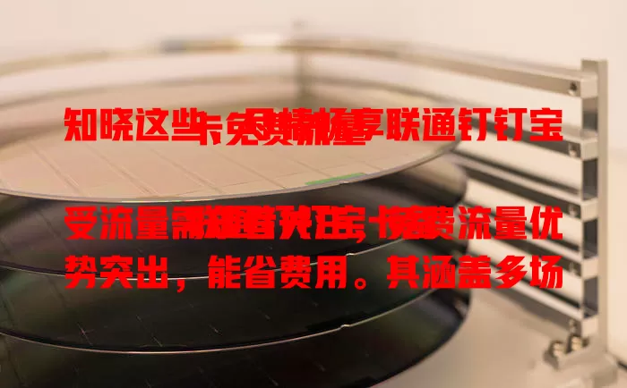 知晓这些，尽情畅享联通钉钉宝卡免费流量

联通钉钉宝卡备受流量需求者关注，免费流量优势突出，能省费用。其涵盖多场景，视频、新闻、社交皆可免费畅玩，网络速度有保障，让你低成本畅享多样网络服务。