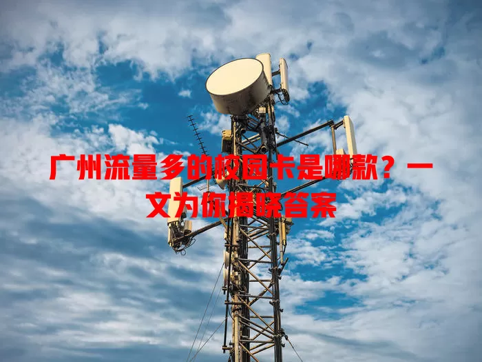广州流量多的校园卡是哪款？一文为你揭晓答案
