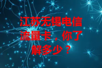 江苏无锡电信流量卡，你了解多少？