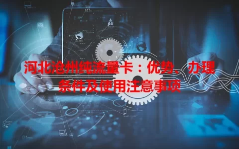 河北沧州纯流量卡：优势、办理条件及使用注意事项