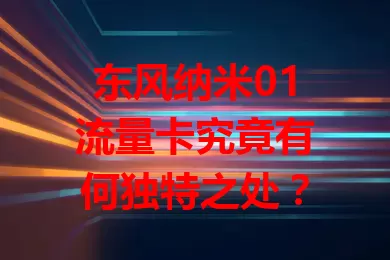 东风纳米01流量卡究竟有何独特之处？