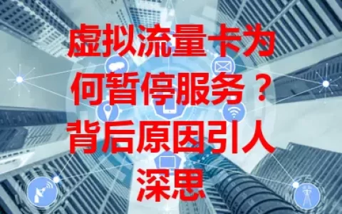 虚拟流量卡为何暂停服务？背后原因引人深思