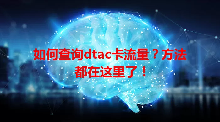 如何查询dtac卡流量？方法都在这里了！