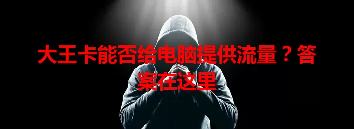 大王卡能否给电脑提供流量？答案在这里