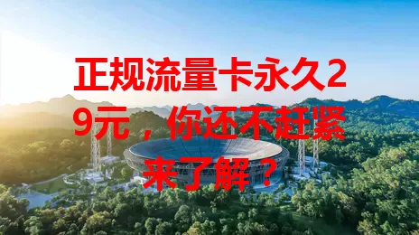正规流量卡永久29元，你还不赶紧来了解？