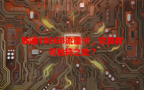 联通108GB流量卡，究竟有何独特之处？