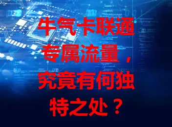 牛气卡联通专属流量，究竟有何独特之处？