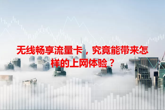 无线畅享流量卡，究竟能带来怎样的上网体验？