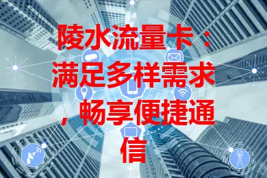 陵水流量卡：满足多样需求，畅享便捷通信
