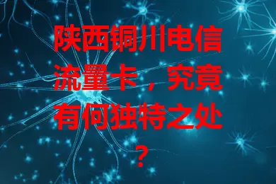 陕西铜川电信流量卡，究竟有何独特之处？
