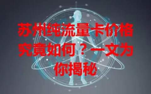 苏州纯流量卡价格究竟如何？一文为你揭秘