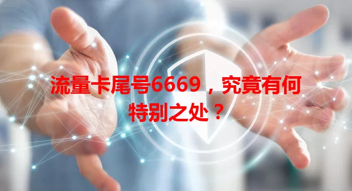 流量卡尾号6669，究竟有何特别之处？