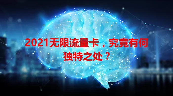 2021无限流量卡，究竟有何独特之处？