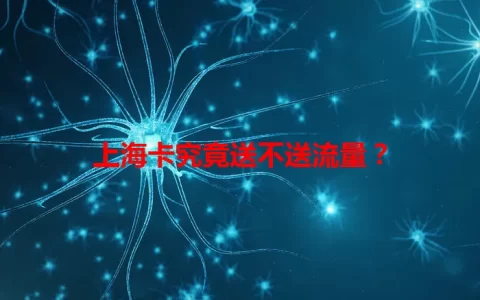 上海卡究竟送不送流量？