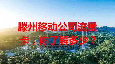 滕州移动公司流量卡，你了解多少？