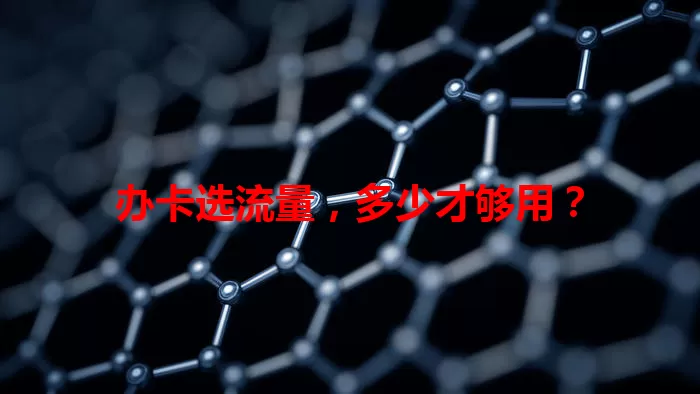 办卡选流量，多少才够用？