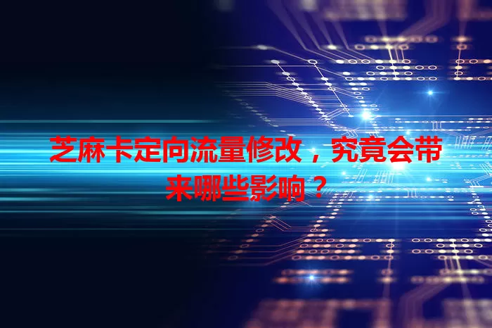 芝麻卡定向流量修改，究竟会带来哪些影响？