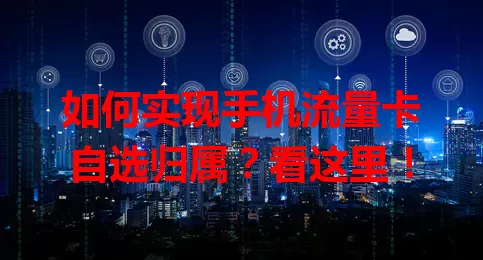 如何实现手机流量卡自选归属？看这里！